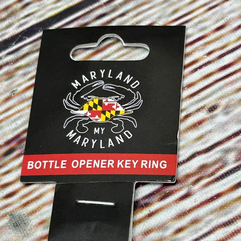 Old Bay Maryland My Maryland Crab Claw Bottle Opener Key Ring Silver OB00771 NEW
